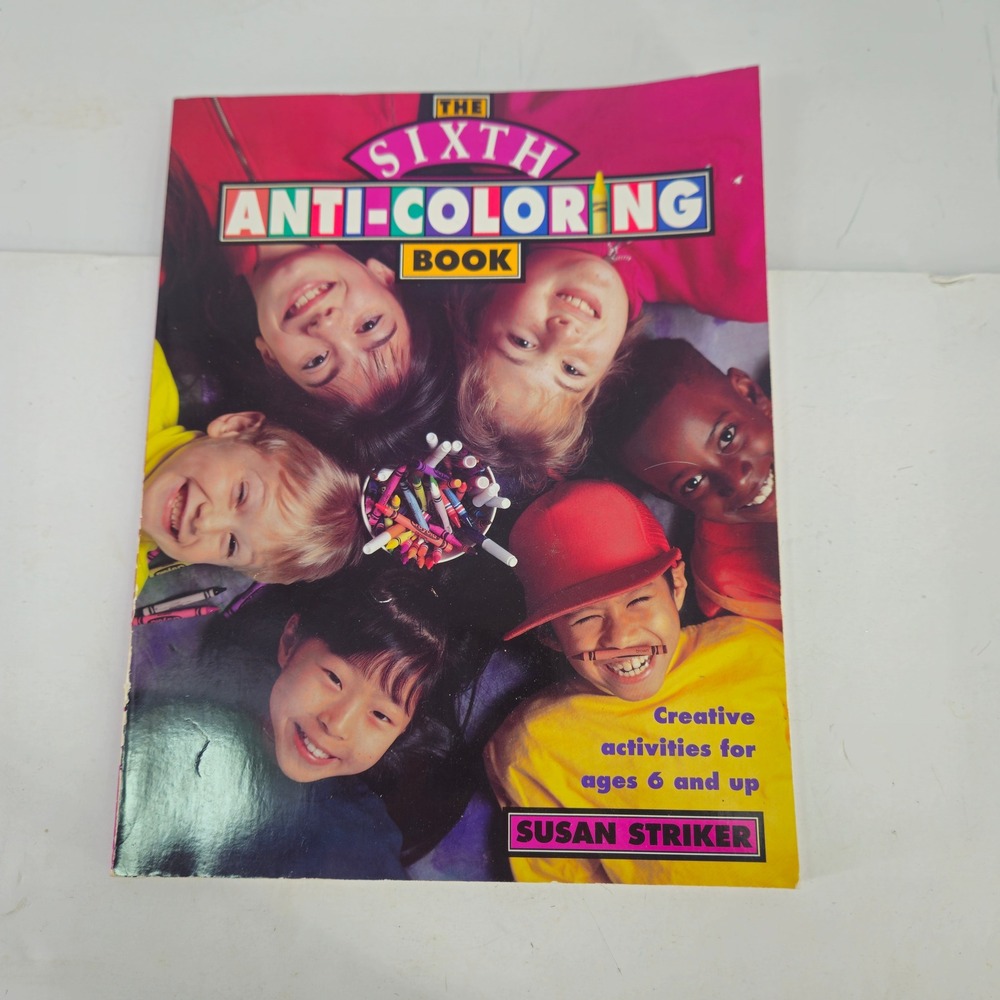 The Sixth Anti-Coloring Book Susan Striker Kids Activity Book 1984 Vintage Child